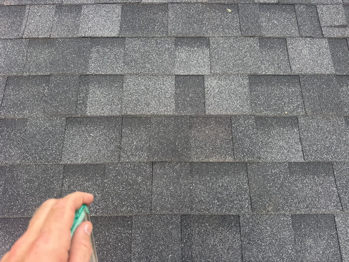 Field photograph of hail damage in Garland, TX