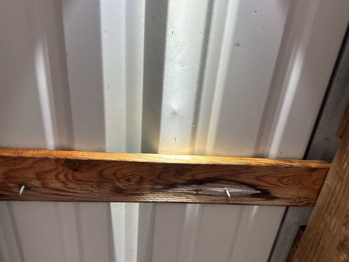 Field photograph of hail damage in Arlington, TX