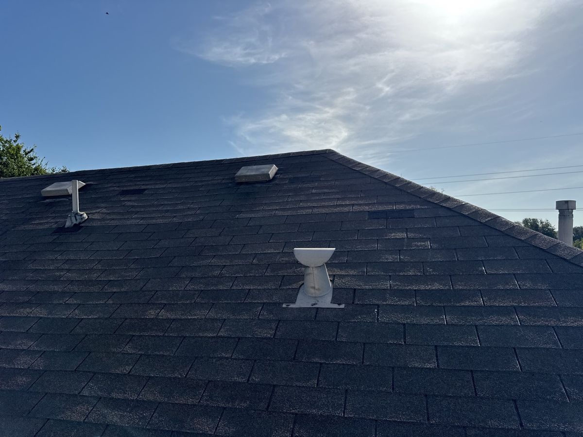 Field photograph of wind damage in Garland, TX